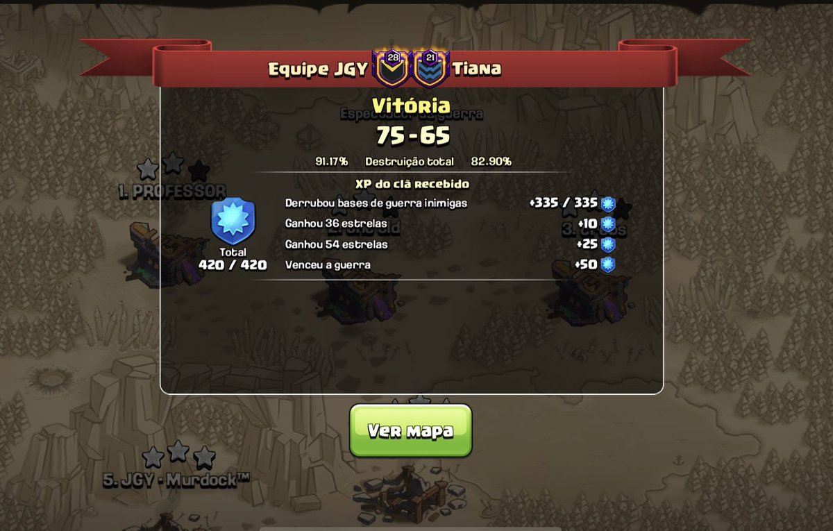 Guerra de 30 x TH14.

Destaques:
2/2 ⭐️⭐️⭐️ TOR, FORT e THOR 💪🏻