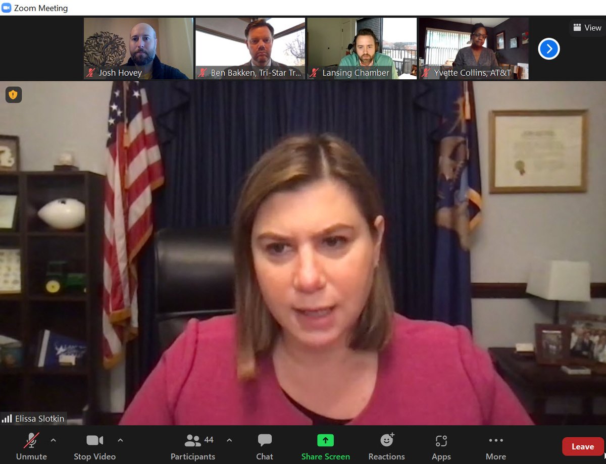joshhovey's tweet photo. Glad to be chatting with @ElissaSlotkin this morning and fellow @LansingChamber members about how Michigan will benefit from the recent bipartisan #infrastructure plan.  

Lots of connection to the @MiRoadmap
plan for folks who have not checked that out yet. https://t.co/2KUX5MxkcB
