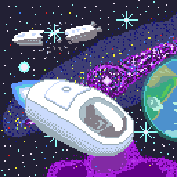 MarceloOcean's tweet photo. #ScapePod #Cosmic #pixel_dailies @aseprite #pixelart #Pixel #pixelartist https://t.co/o7u4dDMrRx