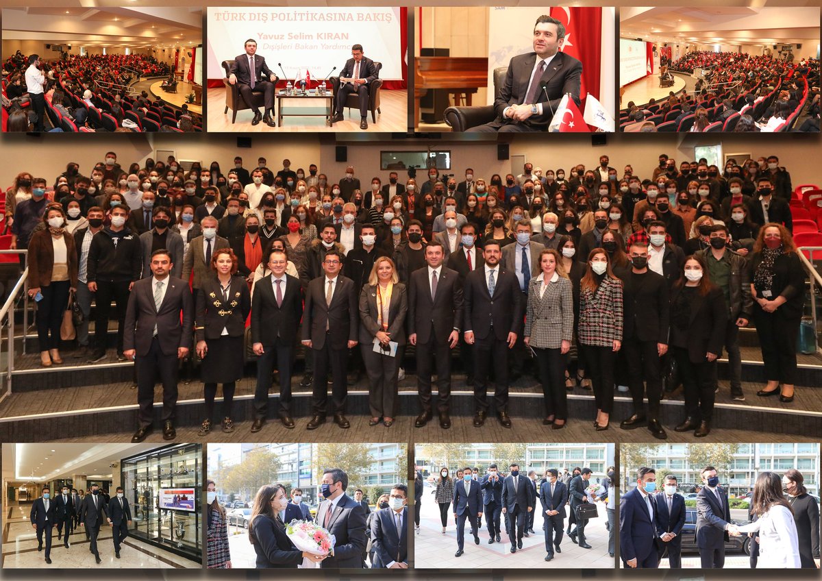 Türk Dış Politikasına Bakış toplantısında #universitemDEU'lu mensuplarımızla bir araya gelen Dışişleri Bakan Yard. Sn.<a href="/yavuzselimkiran/">Yavuz Selim KIRAN</a>,küresel gelişmeleri değerlendi,bakanlıktaki kariyer ve staj olanaklarını öğrencilerimizle paylaşarak dış politika hakkındaki sorulara cevap verdi