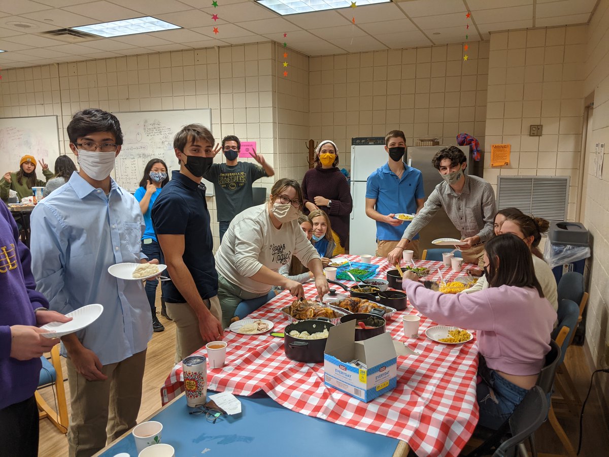 PittSutherland's tweet photo. Before they had back home, Sutherland residents celebrated Thanksgiving together!! Great job cooking all that festive food Sutherland RAs! #feastmode https://t.co/yjF4FFRbDh