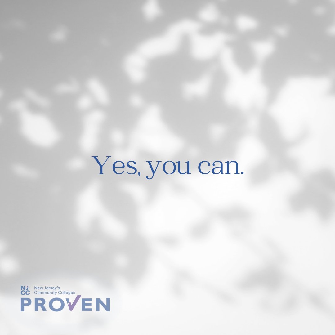 NJCommColleges's tweet photo. Happy #MotivationalMonday! 💪
  
Let this post serve as a reminder that, “Yes, you can.” And if your need help getting there any set of the way, your #ProvenCommunity is here for you. 

Find your PROVEN at one of NJ’s 18 community colleges today at: https://t.co/GZYGMmyJlz. https://t.co/LuSDwRpgiZ