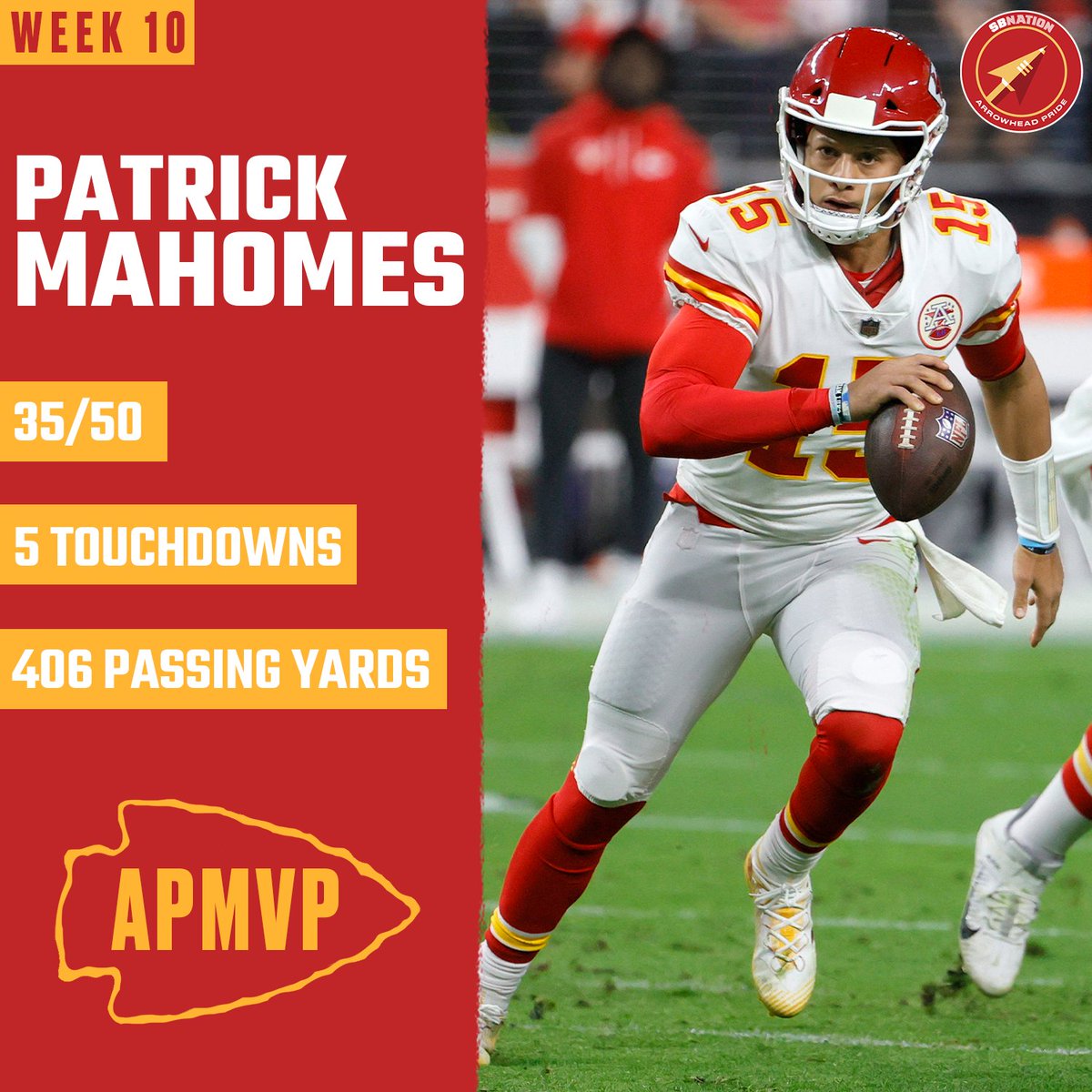 ArrowheadPride's tweet photo. The #APMVP for Week 10? Obvious. https://t.co/xhV7qGrm6F