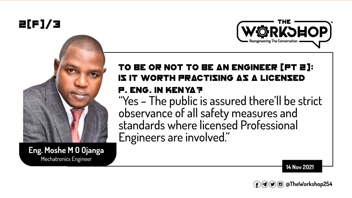 TheWorkshop254's tweet photo. 2(F)/3

@Blacklake254: Yes – The public is assured there’ll be strict observance of all safety measures &amp; standards where licensed #PEngKE are involved.

#TheWorkshop254 https://t.co/UTOJyBmFve