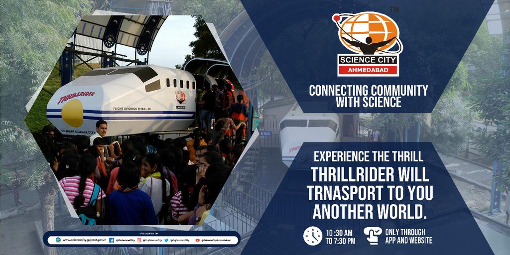 pulkesh_'s tweet photo. Are you excited for #advanture #thrill journey?
Welcome to #Thrillride @GujScienceCity
Involved yourself in incredible trip through #simulatorride #3D movie.
@dstGujarat @InfoGujarat https://t.co/F2eAYE5mMv