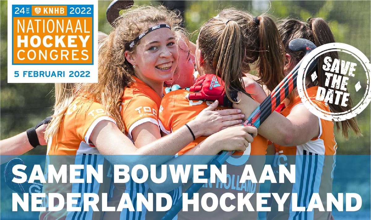 Op zaterdag 5 februari 2022 vindt de 24e editie van het Nationaal Hockeycongres plaats. Hét jaarlijkse congres voor verenigingsbestuurders, met dit jaar als thema: Samen bouwen aan Nederland Hockeyland. Noteer hem vast in je agenda! #NHC2022 #savethedate