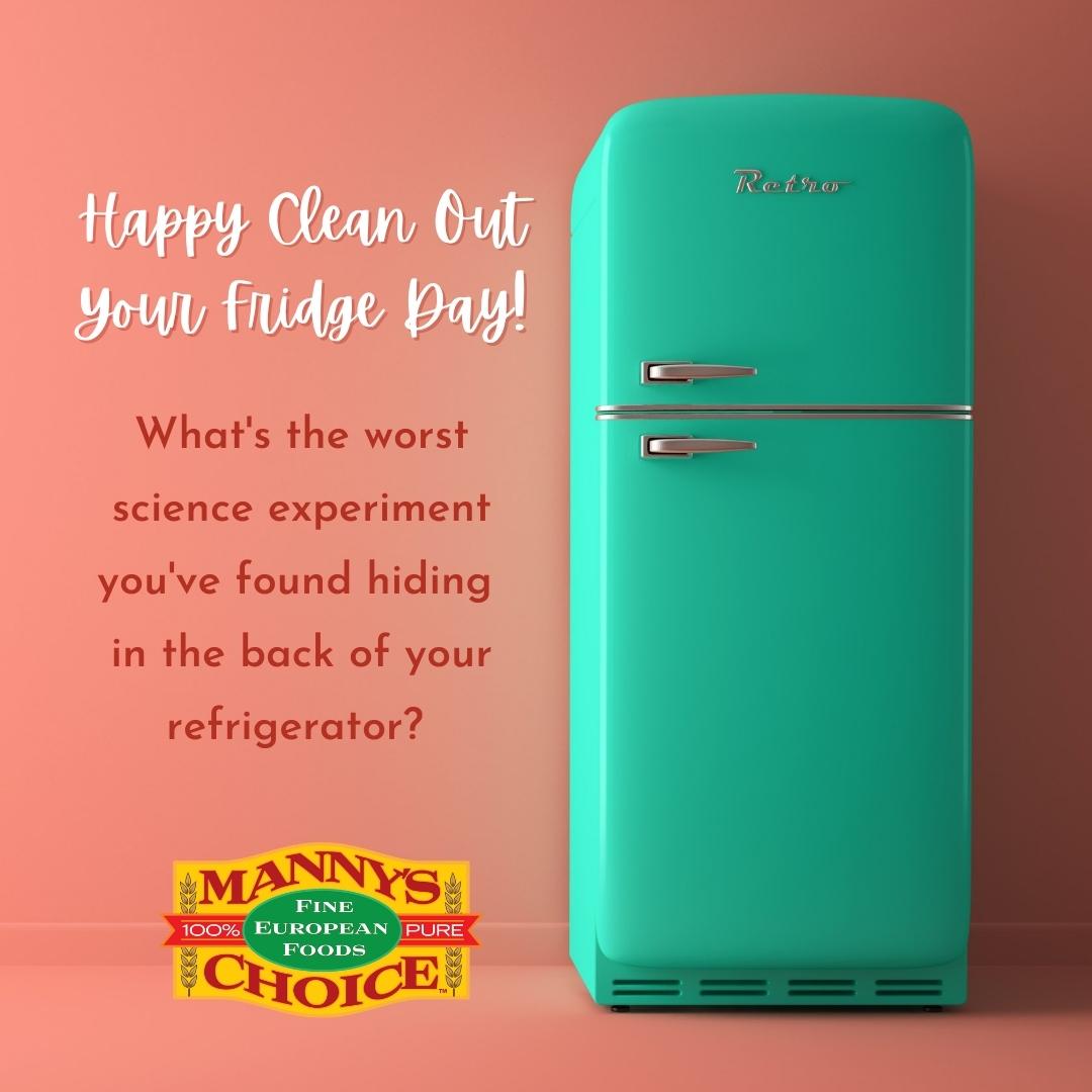 MannysChoice's tweet photo. Yep — there's actually a holiday for this: Welcome to National Clean Out Your Fridge Day! 😂🧽

Two ✌️ Questions:
1. When's the last time you cleaned out your refrigerator?
2. What was the most surprising (or smelly!) thing you threw away?

And on that note, buon appetito! ✨🌾 https://t.co/UxcoCsrTQP