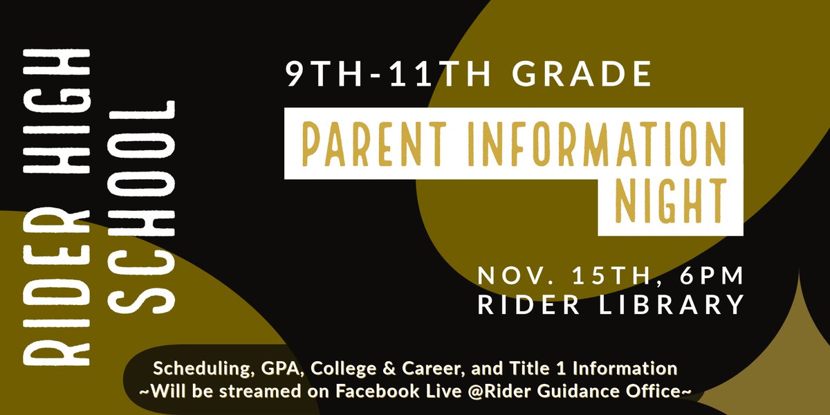 RHSCollegeReady's tweet photo. Don't forget tonight is Parent Information Night. https://t.co/yECPd4UGya