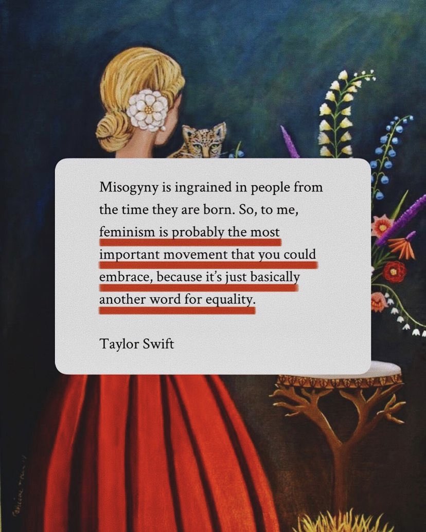 angrybrowngal's tweet photo. ladies and gentlemen—HER!🥰
the painting is by catherine nolin✨
#angrybrowngal #feministquotes #feminism #intersectionalfeminism #revolution #red #TaylorSwiftRed #alltoowelltaylorsversion #feminist  #intersectionalfeminist @taylorswift13 @taylornation13 #womenempowerment https://t.co/oGjiH2NDOo