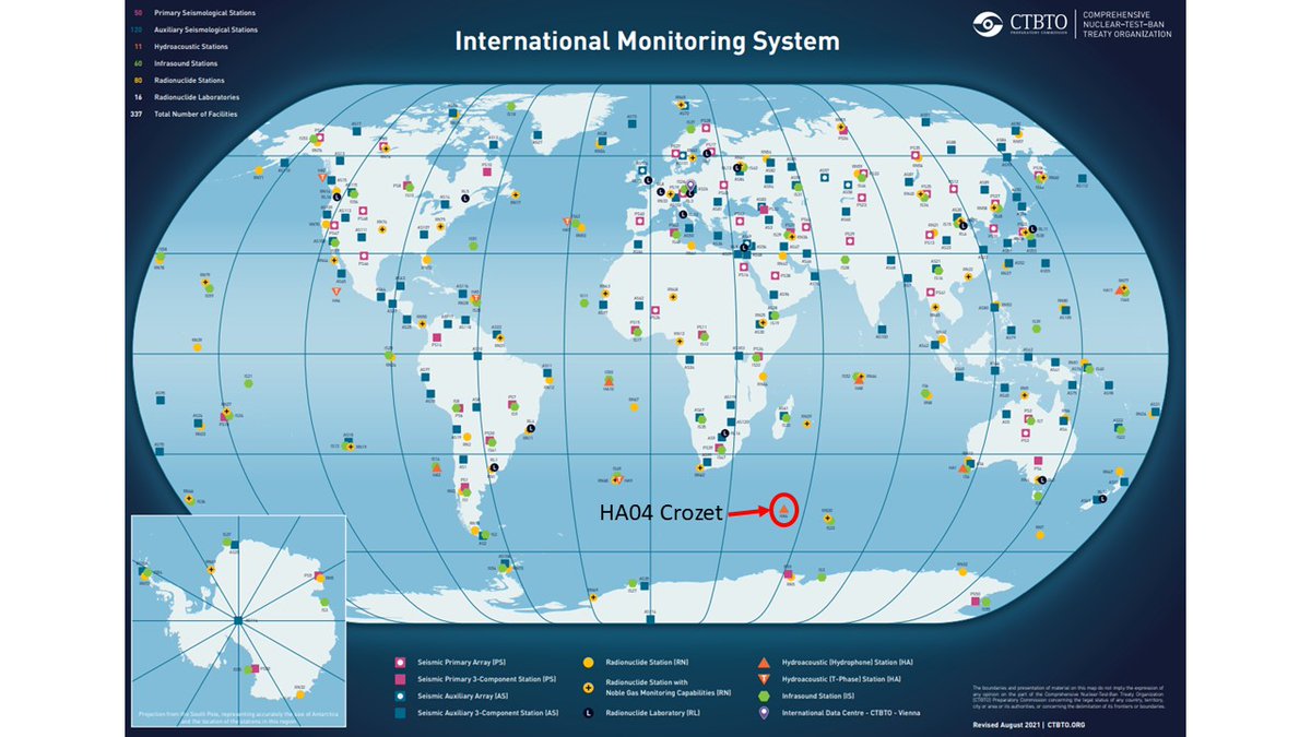 Thanks &amp; CONGRATULATIONS from <a href="/CTBTO/">CTBTO</a> IMS Hydro Team to <a href="/TAAFofficiel/">Terres australes et antarctiques françaises (TAAF)</a>, LDA, Marion Dufresne II &amp; Univ. Bourgogne for the successful HA04 Crozet cable inspection &amp; environmental survey. Important for continued sustainment of HA04 in one of the🌍's most challenging ocean locations👍