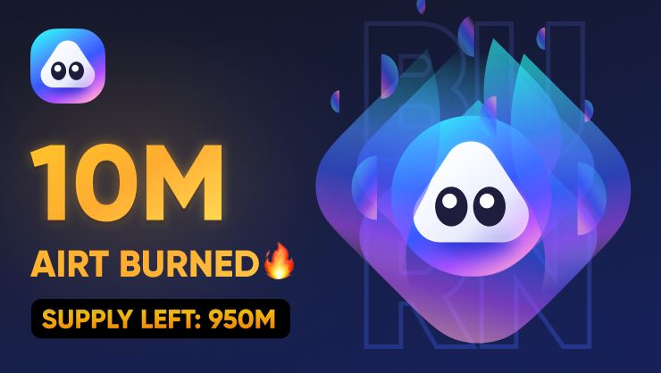 airnfts's tweet photo. Burn Baby Burn 🔥🔥

Another 10M $AIRT burnt !!

https://t.co/Bor7U8kYvL https://t.co/oOJBYKyI9c