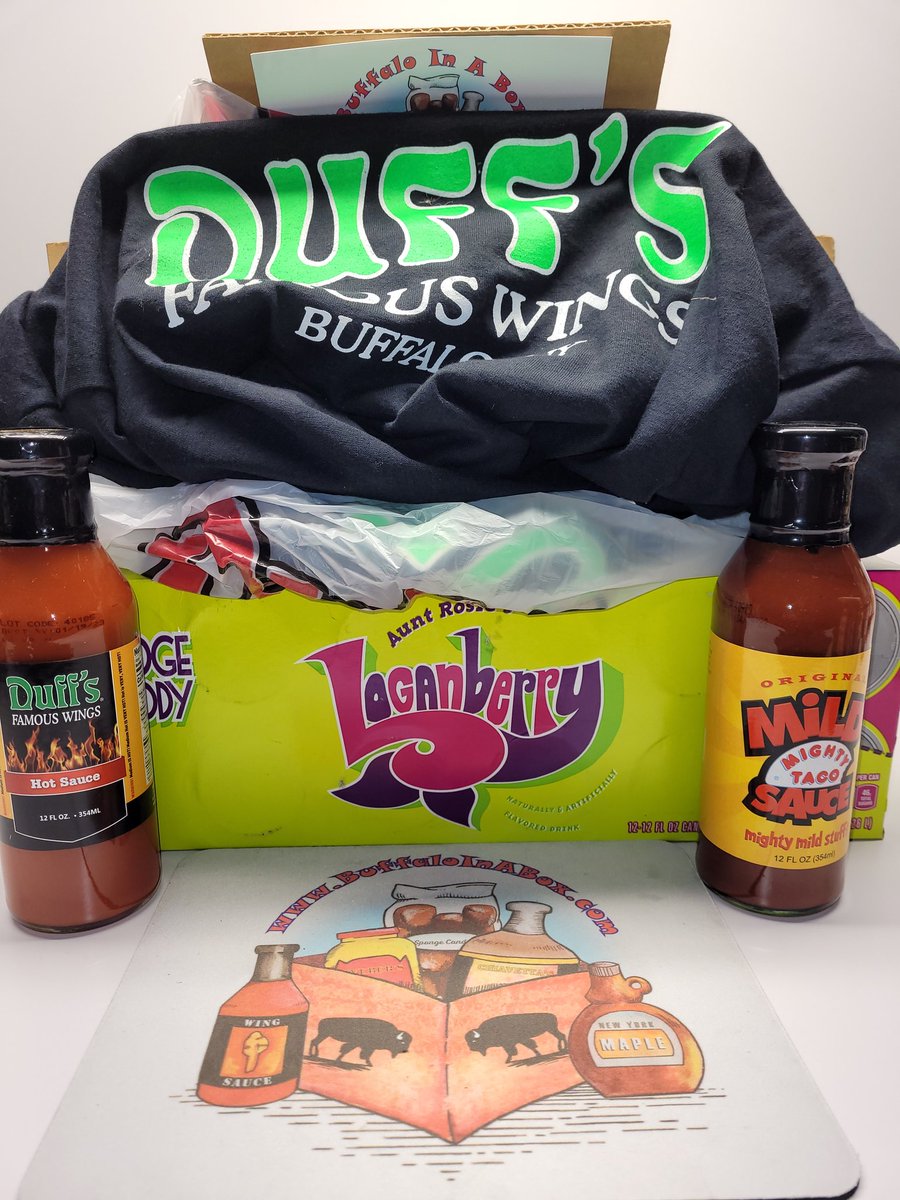 BuffaloInABox's tweet photo. https://t.co/MaLsFizt9i #BuffaloFoodShipped #Duffs #Loganberry #MightyTaco #Gear #Sauce #SodaPop #Buffalo #FoodPorn #BuffaloEats #OnlyInBuffalo #TasteOfBuffalo #LongSleeve #Saucy #Spicy #Wings #TexMex #BuffaLove
-#BuffaloInABox
-#StaySafe https://t.co/so0cBAxr9n