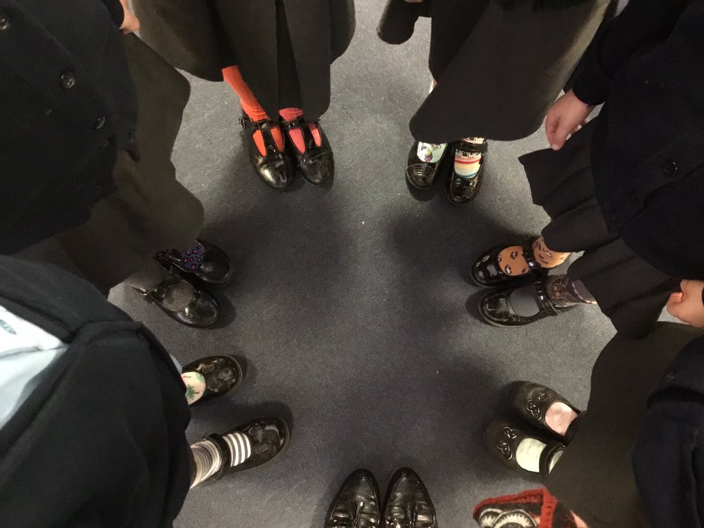 Odd socks day…Today, the children came into school wearing odd socks. This is to launch our Anti-Bullying Week.
