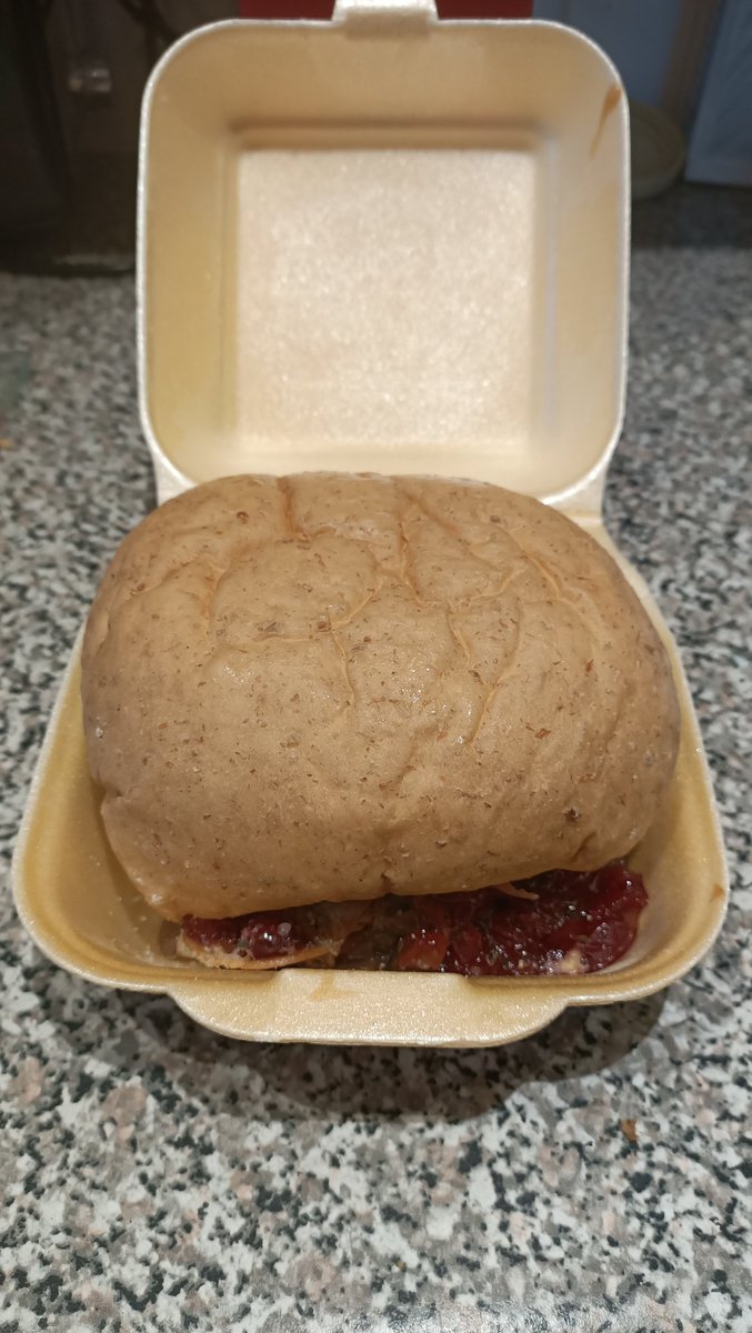 Ffyncwraig's tweet photo. It is that time if the year again. Turkey roast bap from Sandwiched! in the town. Edrycha i hyn heno! #treatofthegods #Xmasonabap #Nefoeddarbap #worksupper https://t.co/Gr2NMZ98R5