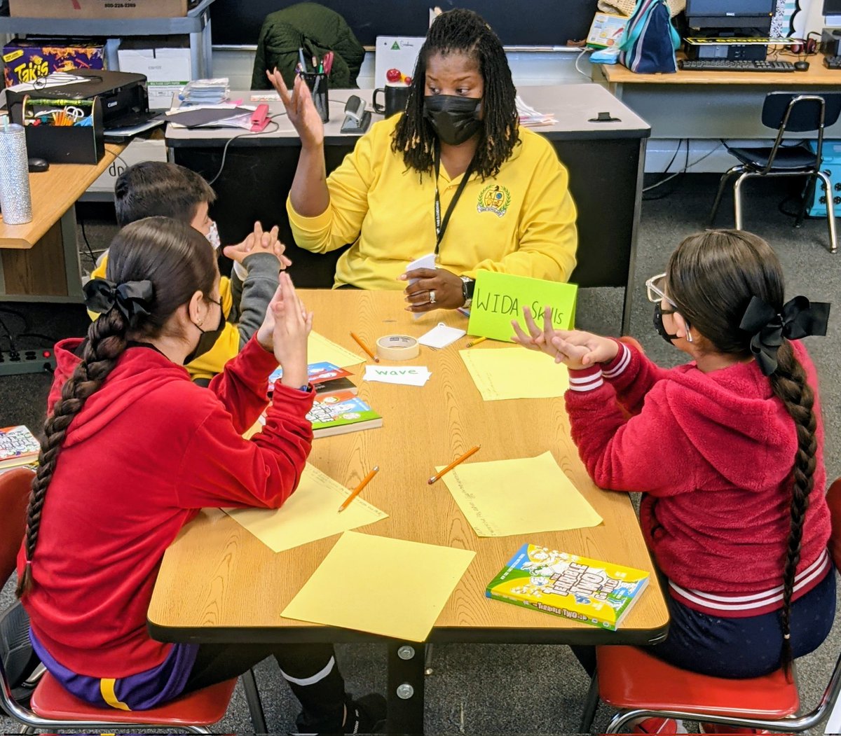 RCPSesol's tweet photo. Mrs. Dozier's English Learners are working to improve their speaking skills. We love hearing those details to support your answers!
@SES_ESOL @dl_sims
#rcpsESOL
#ESOL
#WIDAaccess https://t.co/IaoyVgjzQF