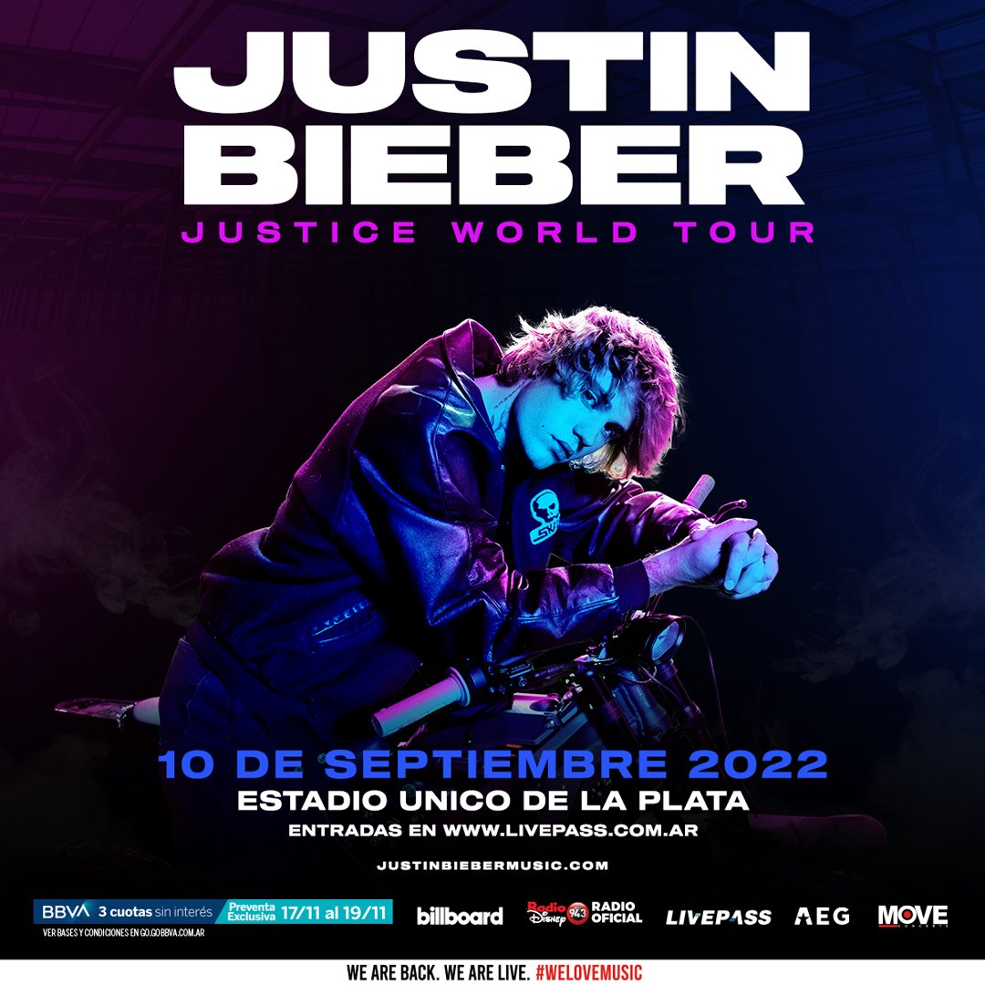 porquetendencia's tweet photo. "Justin Bieber":
Porque se presentará en Argentina el 10 de septiembre de 2022 https://t.co/WdW7byN0k0