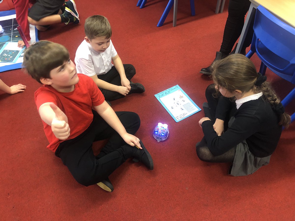 P4 are LOVING teaching P1C all about programming and directions using the bluebots. We planned lots of fun activities for them!