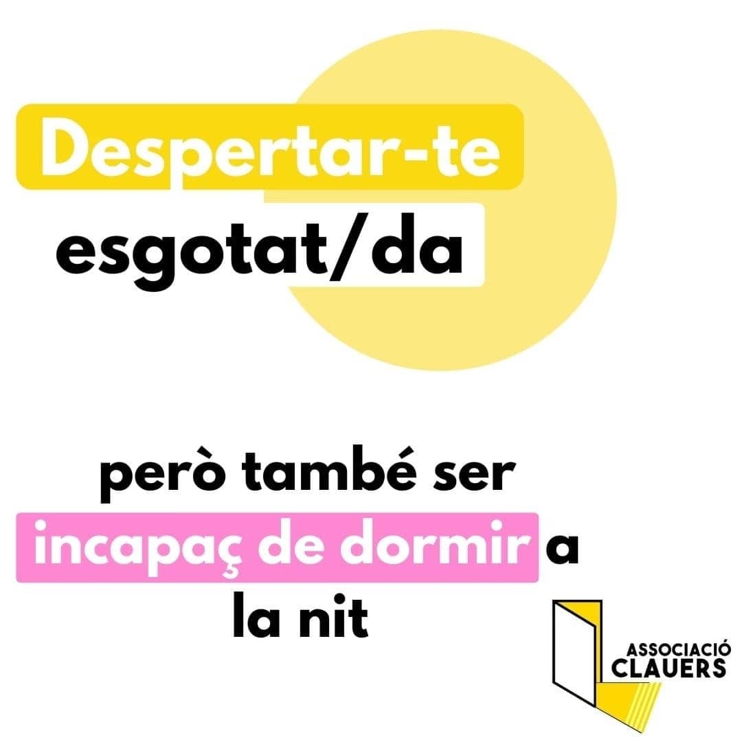 Ass_Clauers's tweet image. • Com és viure amb ansietat i depressió??

🔸 Despertar-te esgotat/da però també ser incapaç de dormir a la nit.
🔸Sentirte molt sol/a però alhora molt angoixat/da a l&apos;hora de socialitzar.

 #salutmental #associacioclauers #ansietat #depressió