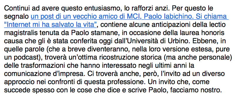 giuseppesegreto's tweet photo. Noi consigliamo ai nostri studenti di leggere @iabicus fin dal primo #Invertising. Ma oggi è un giorno speciale e quindi lo segnaliamo così, pure via mail, e prima ancora che le sue parole diventino libri o podcast. Tanti auguri Paolo! https://t.co/nq82wCd8CS