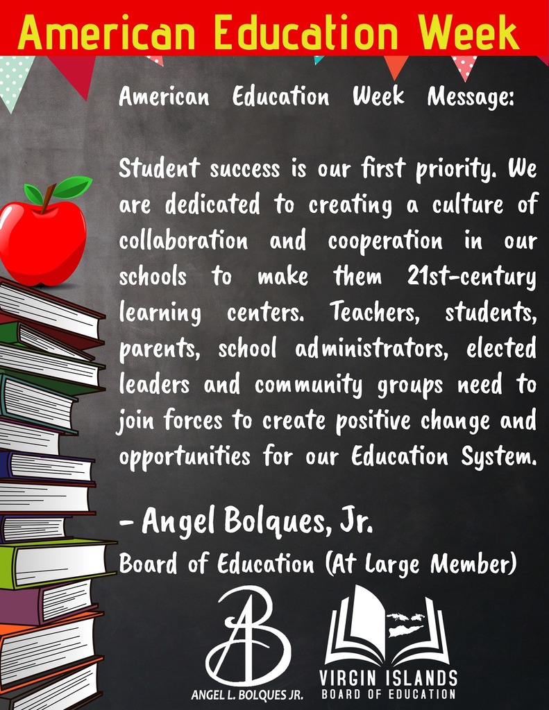 ift.tt/3kD8rBF
American Education Week Message: 

Student success is our first priority. We are dedicated to creating a culture of collaboration and cooperation in our schools to make them 21st-century learning centers. Teachers, students, parents, school administrator…