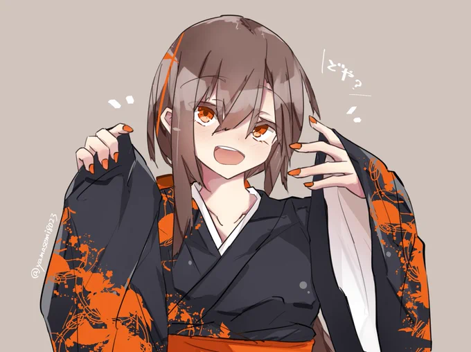 #着物の日 オリキャラの着物率高い 