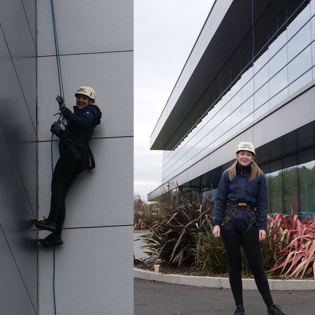 Huge thanks to Amy Bingham who took part in a charity abseil in support of <a href="/TMCOswestry/">The Movement Centre</a> at Aico this morning. It was amazing to be a part of such a wonderful event raising funds for an incredible charity.