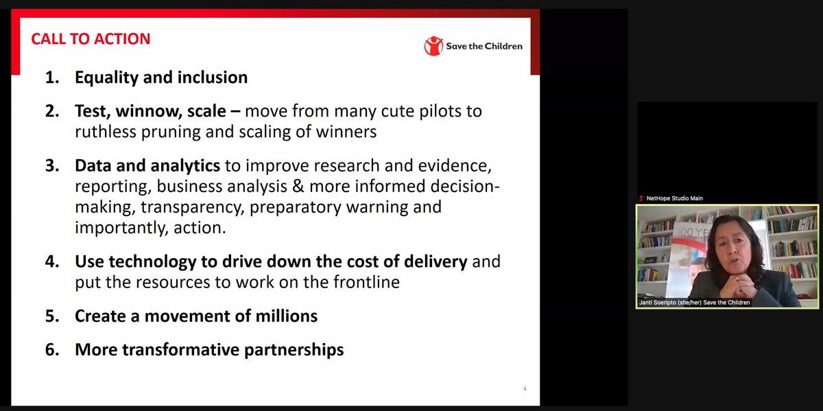 jecochard's tweet photo. Janti Soeripto President &amp; Chief Executive Officer of Save the Children US starts the NetHope 20th Anniversary Summit and gives us aspirational goals for 2041 #NetHopeSummit2021 https://t.co/XoRsVXs8ZL