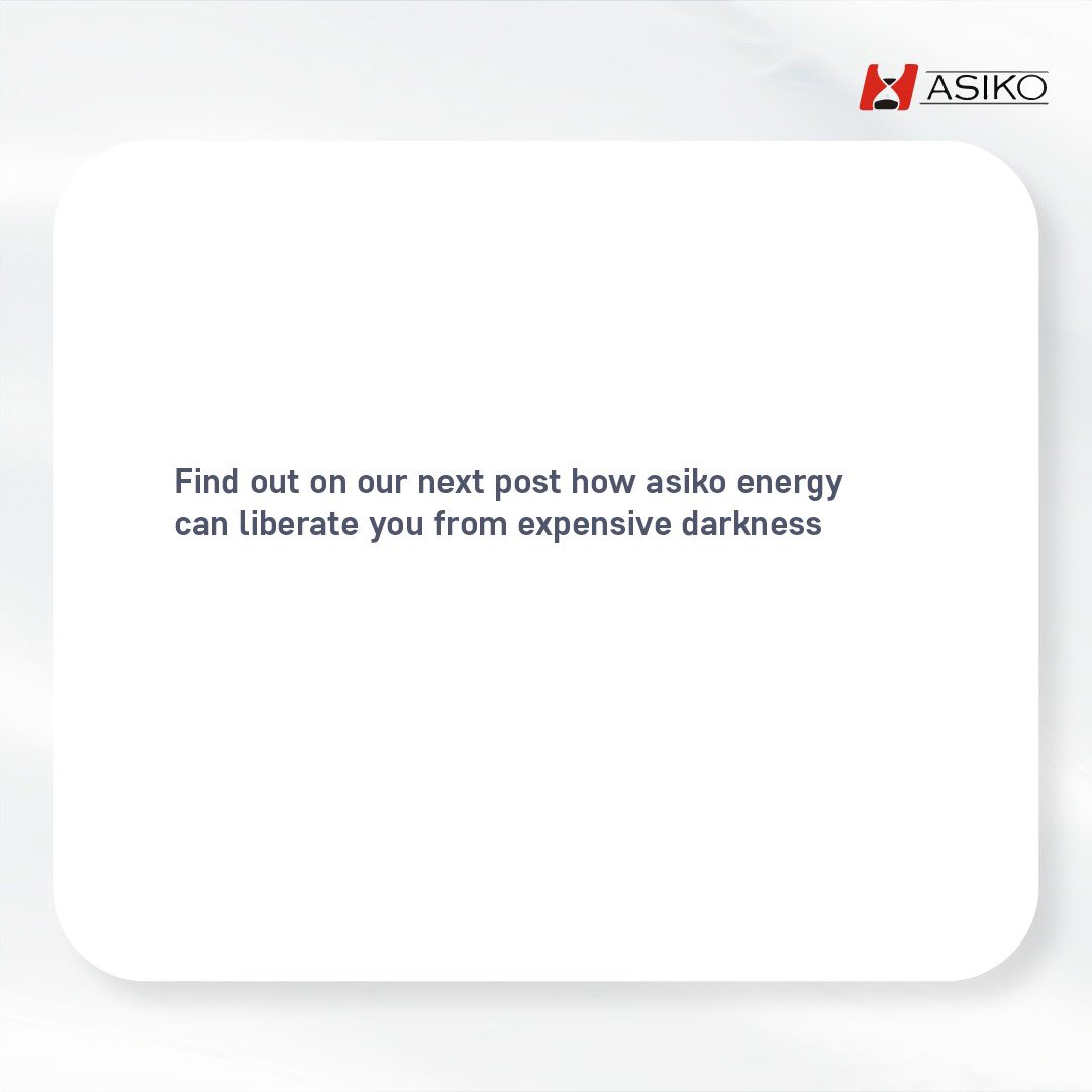asikoenergy's tweet photo. Access is expensive because generation is even more expensive. However there is another option, there is ASIKO option. Stay tuned to learn more on the “ASIKO OPTION”
.
.
.
.
.
.
.
.
.
.
.
.
.
.
#energyefficiency #EnergyStorage #powergeneration https://t.co/rqw4kWN1nq