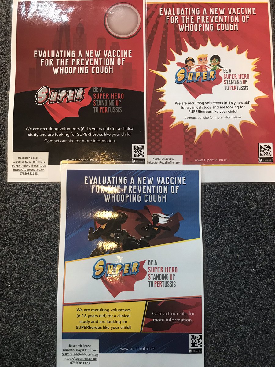 UHLKidsResearch's tweet photo. Laminating our beautiful posters for #SUPERtrial recruiting 6-16 year olds to trial a new vaccine for #WhoopingCough #Pertussis #Research https://t.co/woCKRISBE2