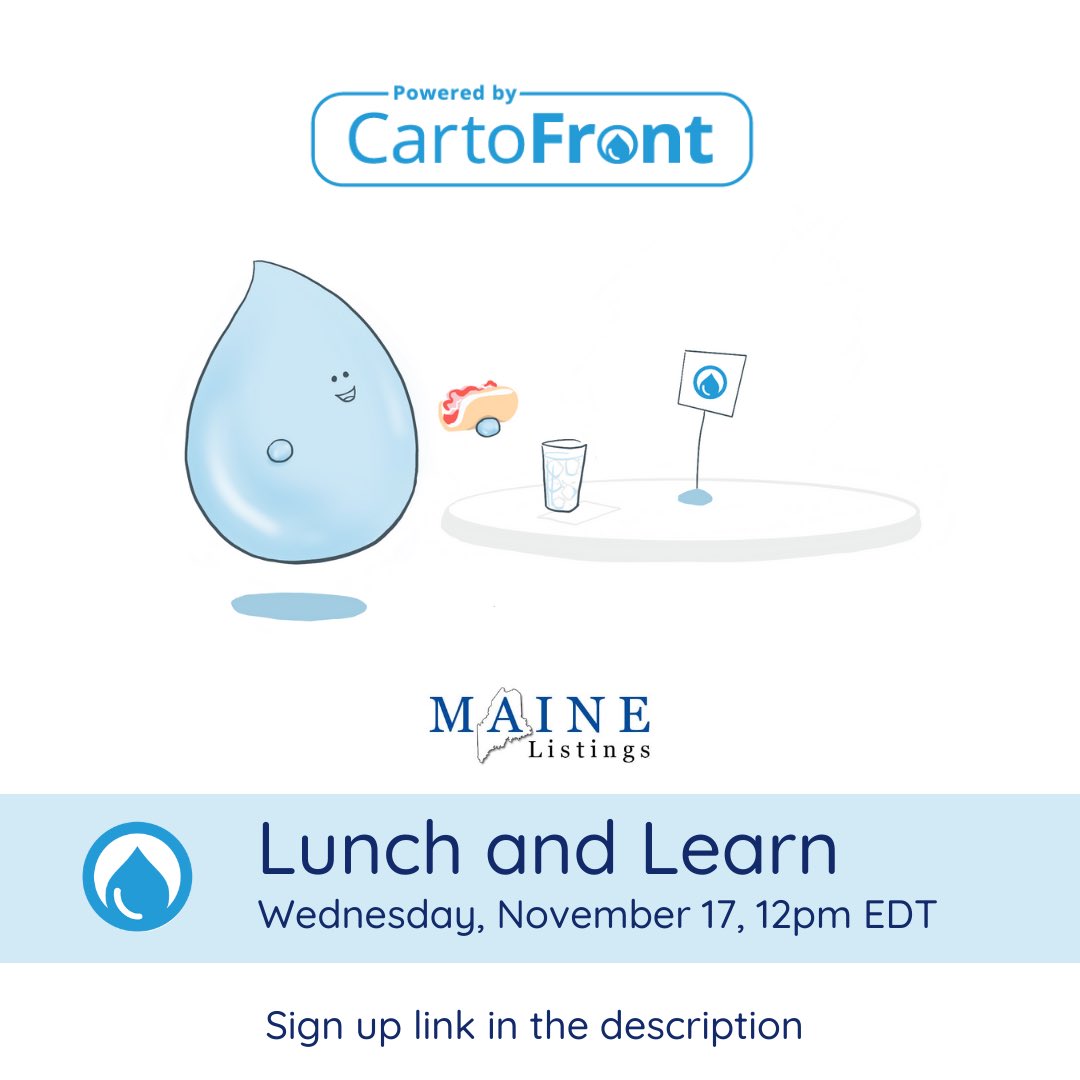 Hey <a href="/mainelistings/">Maine Listings</a>!  Join us for ‘Lunch and Learn’! Our next session is Wednesday, November 17, at 12:00 PM EDT. Sign up at [bit.ly/MLCFLunchAndLe…]. Link in the description! 

•
•
•
#CartoFront  #MaineListings #FloodInsurance