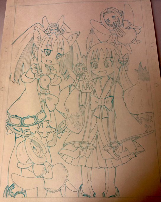 ECOケットで元気を貰ったから、しばらくサボってたアルマ ジョブキャラ コンビ絵を描くぞ。
ローキー・アルマとシャーマンの下書き。 