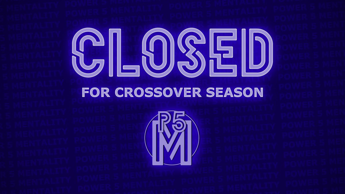 P5Mentality's tweet photo. 𝘾𝙇𝙊𝙎𝙀𝘿

No episode today. Crossover season has hit hard, so we’ve decided to take this week off. 

Back on Nov. 29

#P5M https://t.co/uBC3NxO3WF