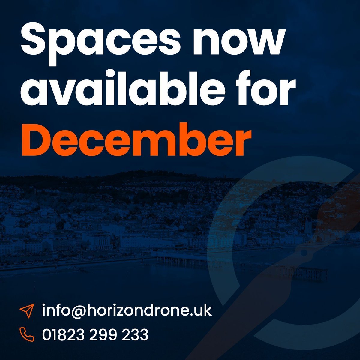 Spaces available for next month. 

📞 01823 299 233
📩 info@Horizondrone.uk

Feel free to reach out to us via email or phone or DM us on any of our social media accounts. 

#drone #drones #dronevideo #dronephotography #media