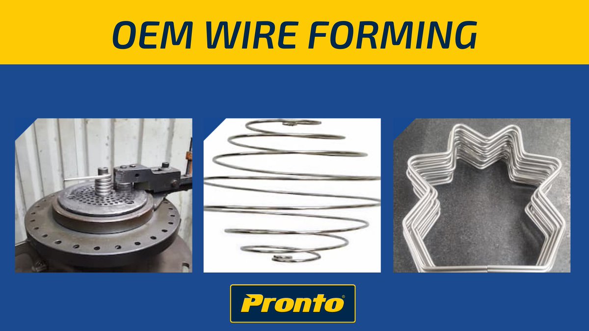 ProntoProducts's tweet image. Pronto's team of engineers helps our OEM customers develop a process that optimizes the manufacture of your custom wire forms and steel wire products to create any product they require. prontoproducts.com/capabilities/w… 

#OEM #WireForming