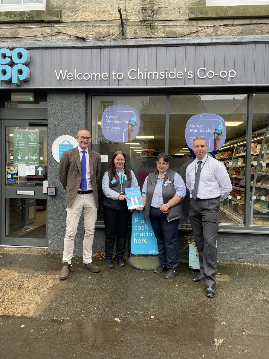 Big thanks to @John2Win  MP and his team for visiting our Chirnside store on Friday to talk around Retail crime. Around 100 of our retail colleagues are subjected to violence every day, #itsnotpartofthejob @ianhindle007 @VickiMains 
@Emmacoo76140315 @73todd