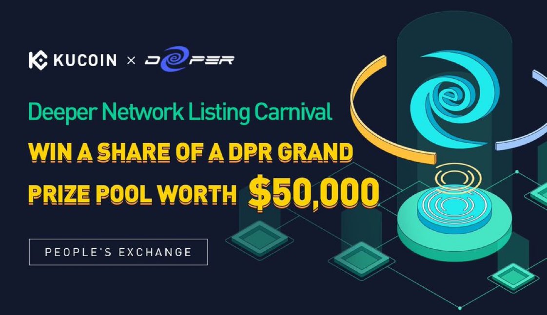 KuCoin_JP's tweet photo. Deeper Network @deeper_network リスティングカーニバル: $50,000 相当の $DPR グランドプライズプールのシェアを獲得しよう！

➡️ https://t.co/mkC6YE1NRd https://t.co/NjKEYJi5NQ