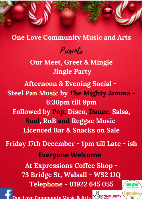 OneLoveWalsall's tweet photo. Hi Everyone, 
Here is our next upcoming Event for December time. 

If you require anymore information please contact us on 01922 645055. 
Please could you like and share.. https://t.co/63TN6LbQml
