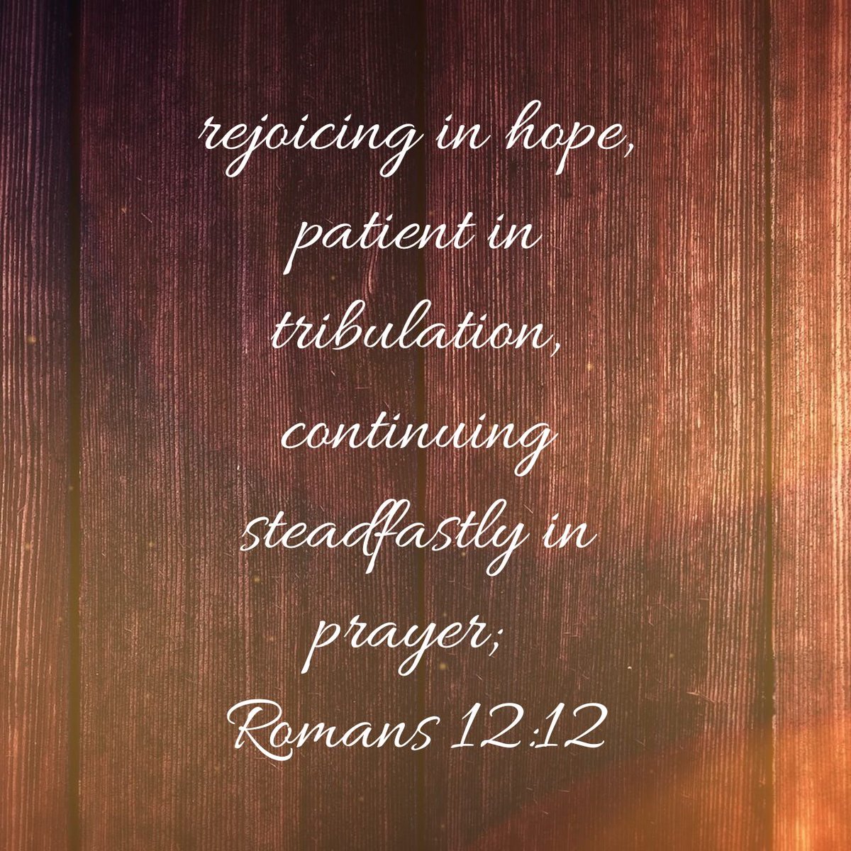 _krislim's tweet photo. rejoicing in hope, patient in tribulation, continuing steadfastly in prayer;
Romans 12:12 NKJV

https://t.co/kTM01JpnCf https://t.co/iKYptgpABo
