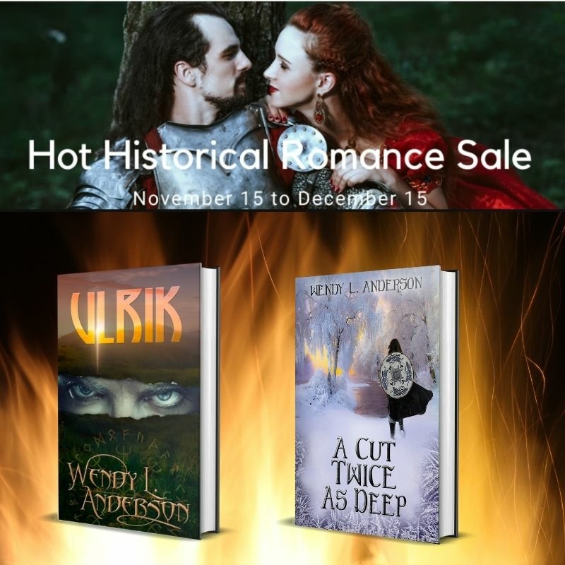 Not one, but TWO FREE ebooks. Romance! Action! Adventure! Vikings!  What more could you want?

Simply click on this link and look for A Cut Twice as Deep and Ulrik!

books.bookfunnel.com/hothistsalenov…