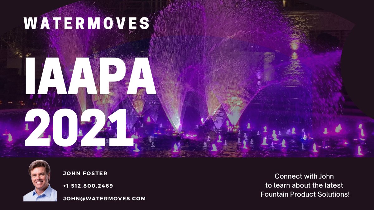 WaterMovesYou's tweet image. IAAPA is on! I'm looking forward to walking the floor, catching up with old friends and making new ones! 

#IAAPA #IAAPA2021 #themedentertainment #fountains #waterfeatures