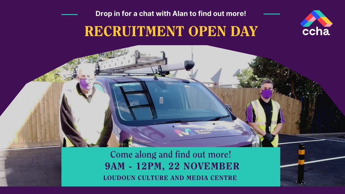 CCHACorporate's tweet photo. We're recruiting for a Multi Skilled Operative (Fire Risk Assessment) and a Labourer.
The job descriptions are on our website, in a number of languages. You can also find out more by coming along to our open day. Drop in any time between 9am and 12pm on 22nd Nov. https://t.co/qDfF5jLQKY