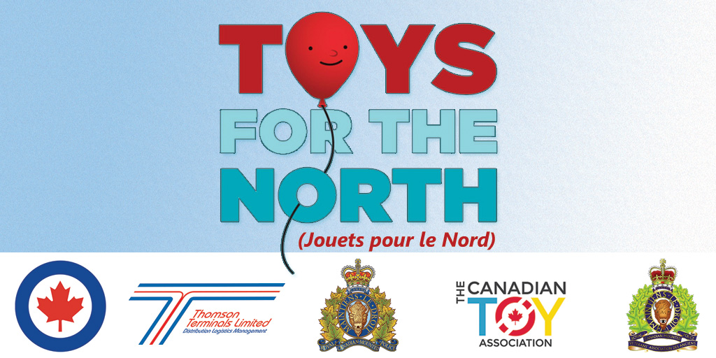 RCMPONT's tweet photo. We can’t thank our partners @CdnToy Thomson Terminals, @RCAF_ARC enough!  It is only through their dedication &amp; passion for #ToysForTheNorth that we get it all done. Bringing smiles to kids in our remote regions. #CTAT4N https://t.co/ZfIAGC4CGa