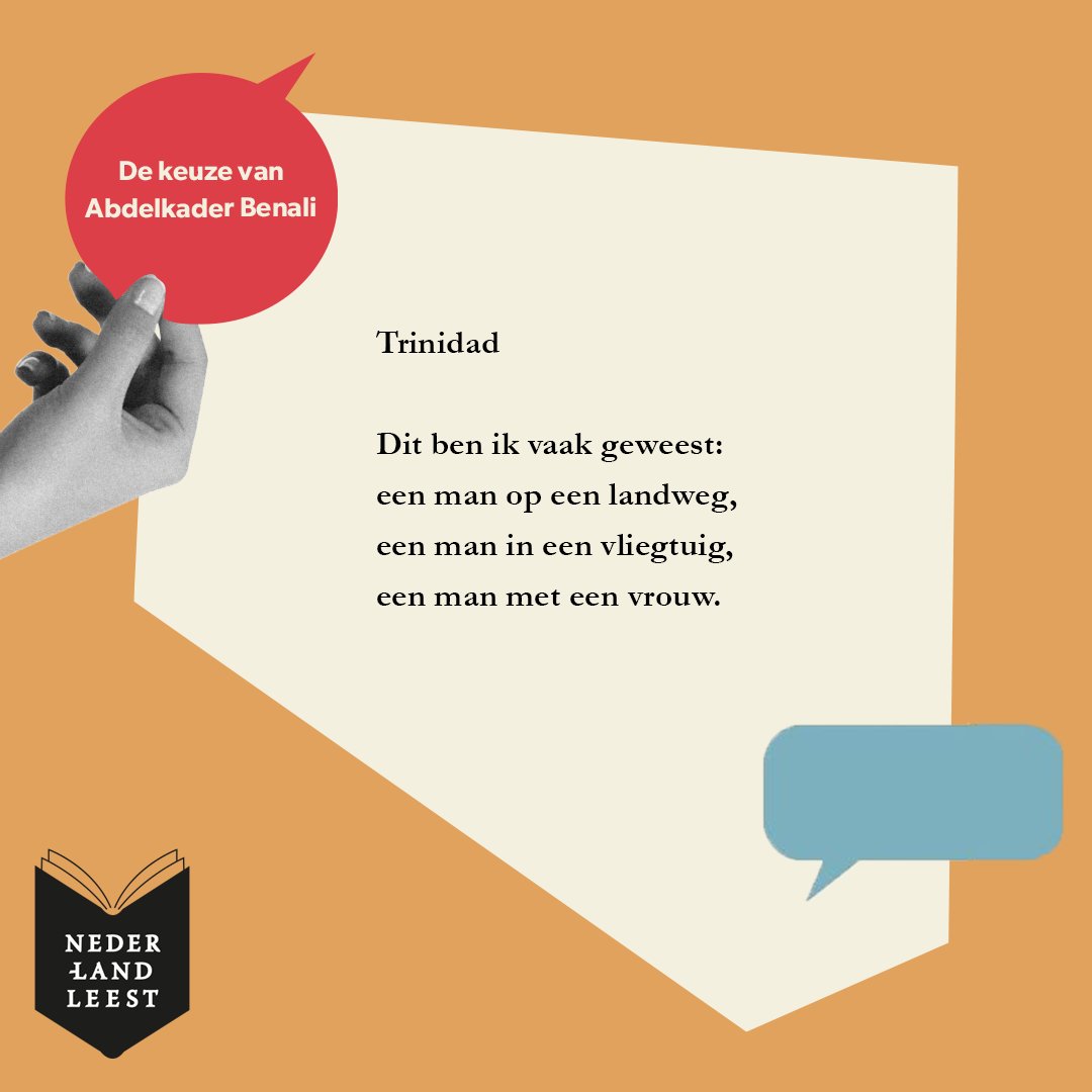 NederlandLeest's tweet photo. Vandaag lees je het door @abdelkabenali uitgekozen gedicht van @Cees_Nooteboom bij het Nederland Leest 2021 thema #Overdegrens. Bekijk meer: https://t.co/g83jAGL5mc? https://t.co/DKe0PMvbHK