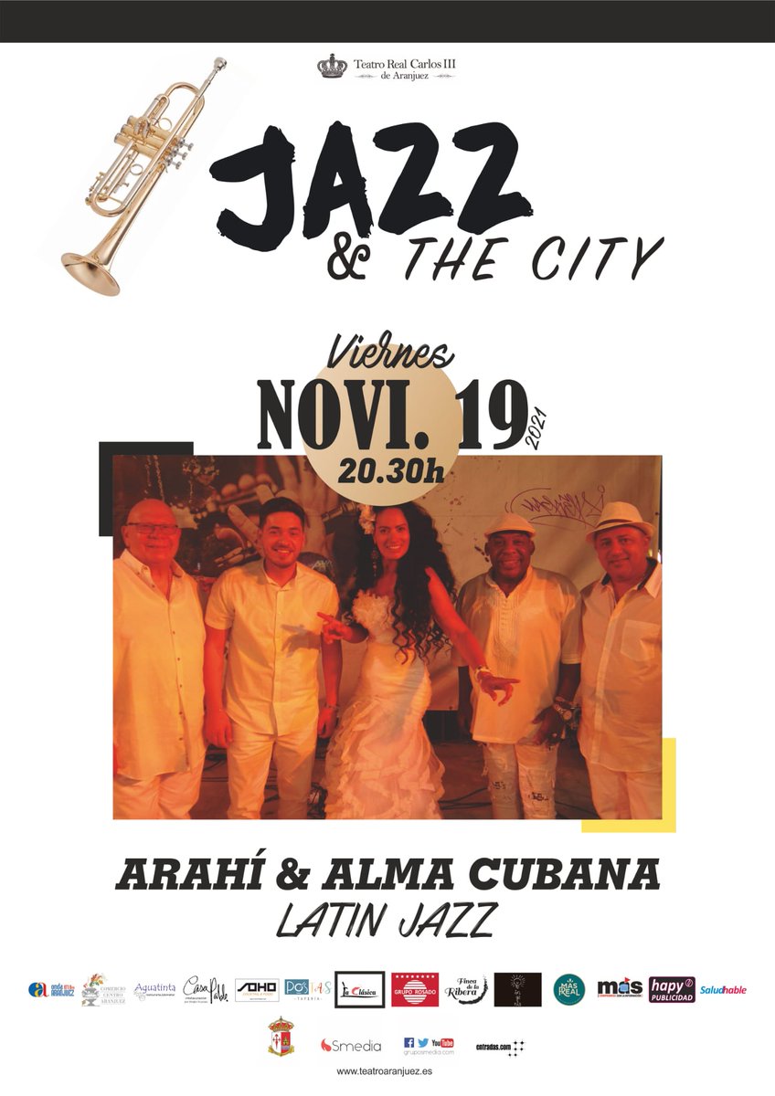 Este viernes, Aranjuez sonará a jazz y a ritmos latinos y caribeños gracias a Arahí &amp; Alma cubana. 

¡Vamos a bailar! 🎟 bit.ly/3kE0zzw
