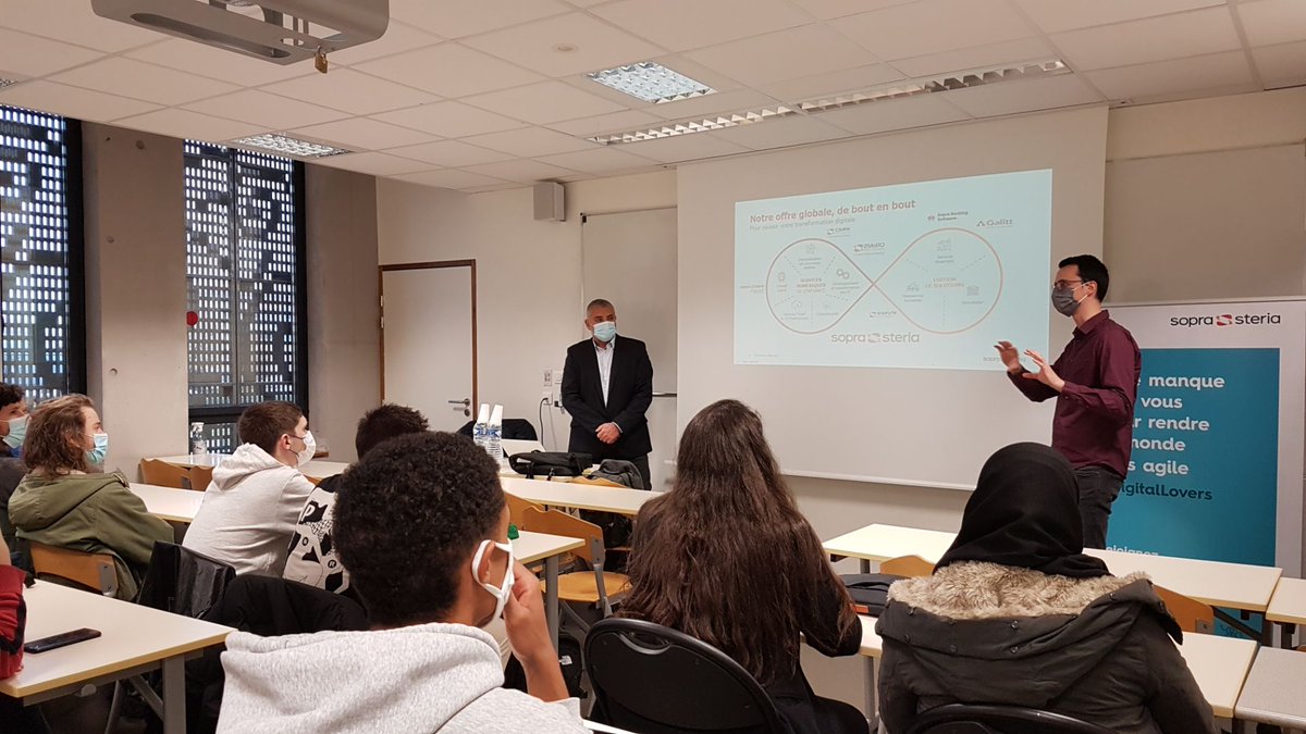 TelecomStE's tweet photo. [EN DIRECT] Merci aux #entreprises qui participent aux conférences #métiers destinées aux étudiants de @TelecomStE, en dernière année d'#ingénieur !

@AFD_TECH @Amaris @CourbonSoftware @EskerFrance @medianesysteme @orange @SopraSteria @ViaviSolutions 

@carnot_tsn https://t.co/4FuoZhZojN
