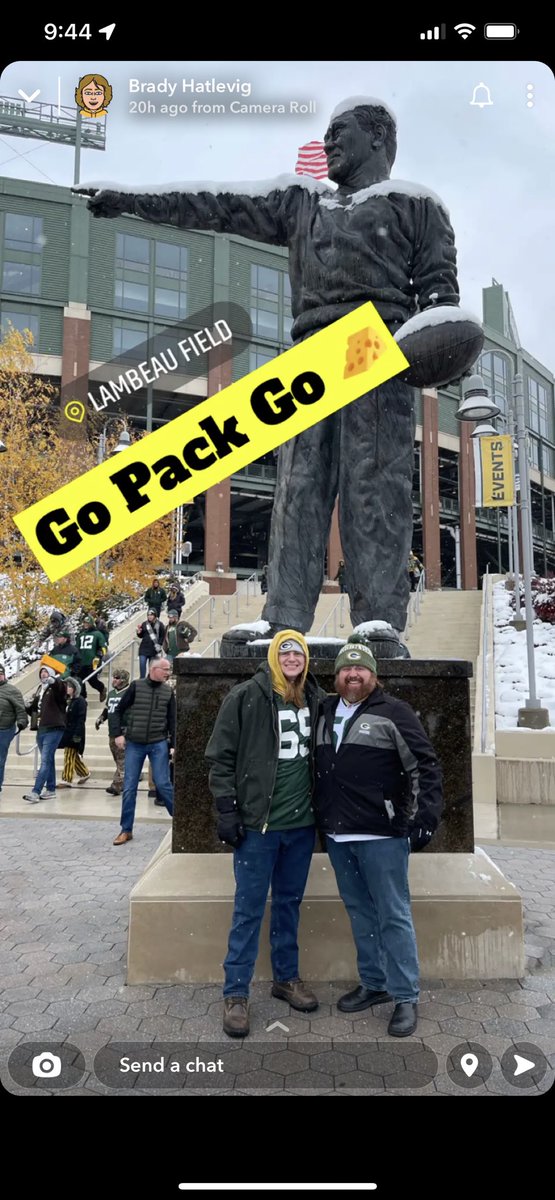 HatlevigShaun's tweet photo. What a great win for the @packers in the snow. #Lambeaufield #shutout @Brady22446268 https://t.co/wlIeqAHs6y