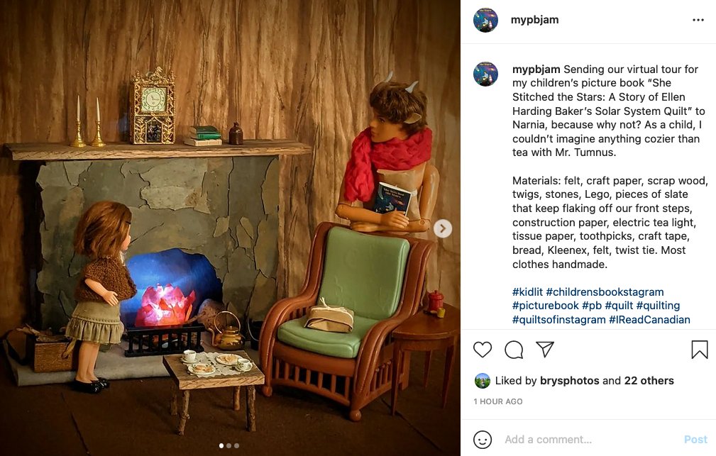 mypbjam's tweet photo. Don't know what you did Sunday afternoon, but the wee one and I sent my virtual picture book tour to Narnia #canscaip #scbwi #narnia #mrtumnus #awfallbooks https://t.co/o8E0iwQwA4