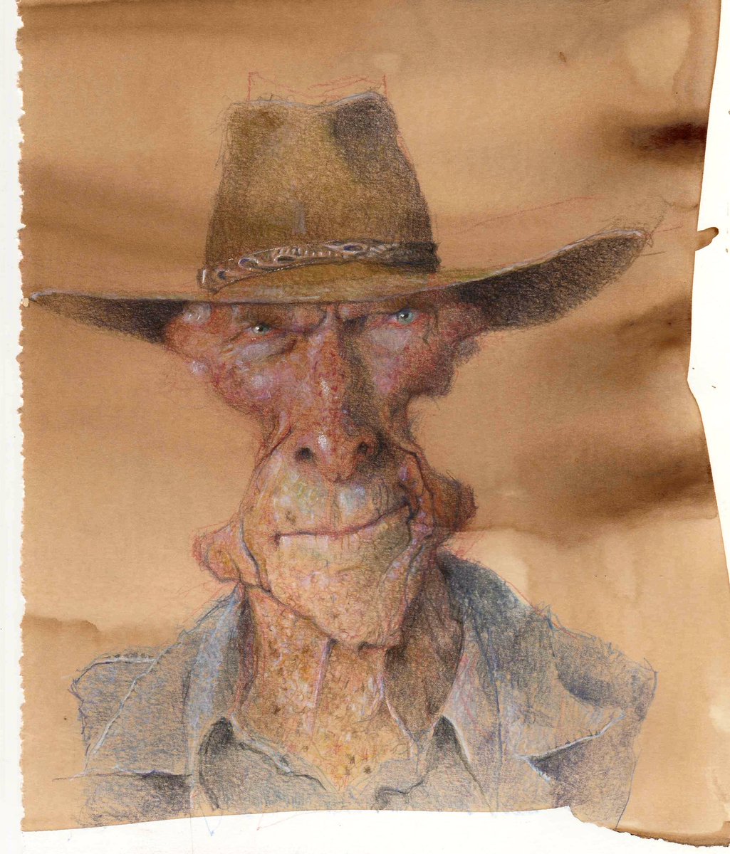 thesquiggleking's tweet photo. A quick Clint Eastwood squiggle this afternoon. #ClintEastwood #CryMacho #caricature @SGFADrawing @Cartoonmuseumuk  @The_Big_Draw #Hollywood  #moviestar #portrait @NPGLondon https://t.co/ZiLGIwTAn8