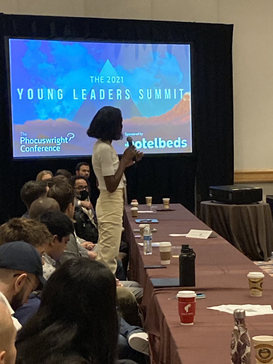 Phocuswright's tweet photo. One by one we get to know these smart young people who are the future travel leaders #Phocuswright Young Leaders Summit.  Thanks to our sponsor ⁦@hotelbeds⁩ 👍 https://t.co/AAC0gJqqBj