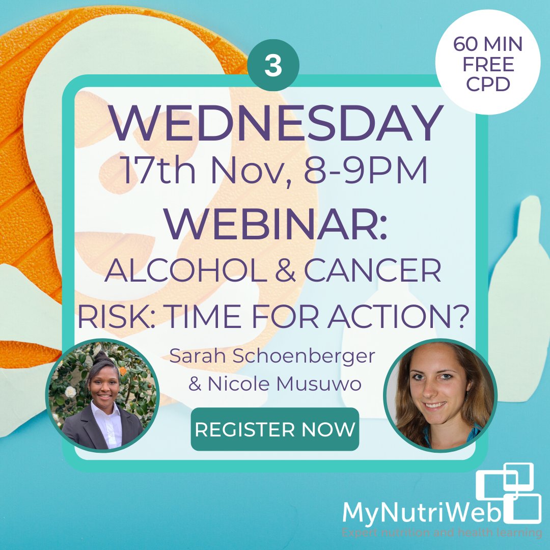 MyNutriWeb's tweet photo. We've got 3️⃣ exciting CPD opportunities coming up this week! 📅Whether you want to hone your critical appraisal skills or take a deep dive into a topical subject matter - we've got you covered!⁣

Find out more: https://t.co/L9CM8fF6mH
#JournalClub #AFSymposium #AlcoholCancerRisk https://t.co/DdIWvicHVB